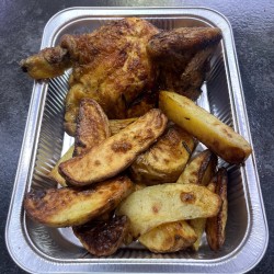 Mezzo Pollo Arrosto con Patate
